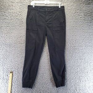 Level 99 Pants Womens Size 29 Black Jogger Style Cotton Blend Cargo Pockets